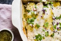 Paleo Swiss-Style Enchiladas with Creamy Tomatillo Sauce
