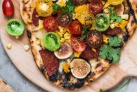 Late Summer Grilled Pizza with Tomatoes and Basil