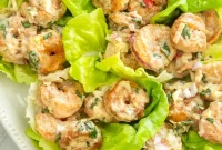 15-Minute Shrimp Lettuce Wraps with Sweet Chili Mayo