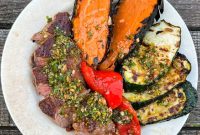 Grilled Picanha with Charred Sweet Potatoes and Chimichurri