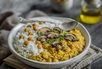 Creamy Vegan Chickpea and Mushroom Curry