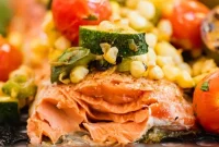 Grilled Salmon with Zesty Summer Vegetable Relish