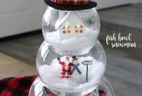 DIY Fishbowl Snowman Centerpiece for Holiday Decor