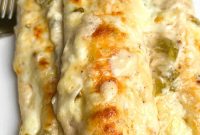 Creamy Green Chile Chicken Enchiladas Recipe