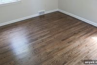 Refinished Hardwood Floors with Dark Walnut Stain