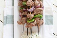 Grilled Greek Lamb Souvlaki with Rice