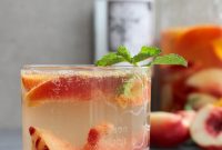 Summer White Wine Sangria with Stone Fruit and Whiskey