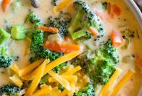 Homemade Creamy Broccoli Cheddar Soup Recipe