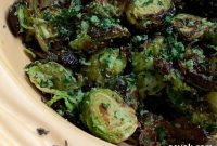 Crispy Lemon-Herb Roasted Brussels Sprouts with Pecorino