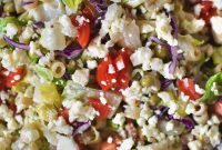 Classic Italian Pasta Salad with Salami, Mozzarella and Olives