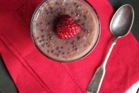Creamy Raspberry White Chocolate Tapioca Pudding, Paleo and Vegan