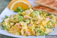 Ham and Avocado Scrambled Eggs Recipe