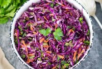 Purple Cabbage Coleslaw Recipe with Zesty Dressing
