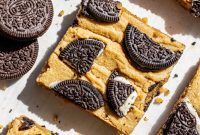 Homemade Oreo Peanut Butter Cookie Bars Recipe