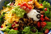 Loaded Taco Salad with Avocado and Homemade Salsa