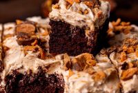 Butterfinger Cake Recipe with Crunchy Chocolate Layers