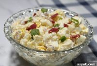 Loaded Keto Cauliflower Salad with Bacon, Cheese and Ranch