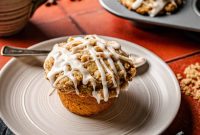 Vanilla Cardamom Glazed Coffee Cake Muffins