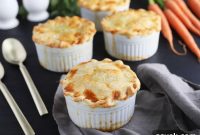 Mini Chicken Pot Pie Recipe with Flaky Crust