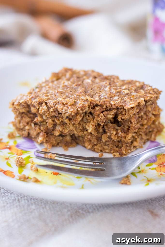 Cinnamon Roll Baked Oatmeal with Cream Cheese Glaze 7 Baked oatmeal with oats cinnamon and hemp seeds