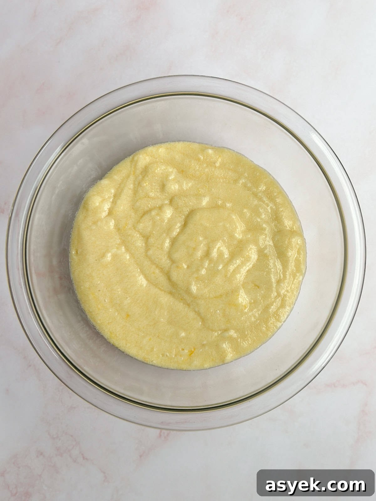 all the wet ingredients mixed together.