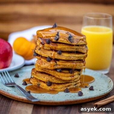 Square image of pancakes.