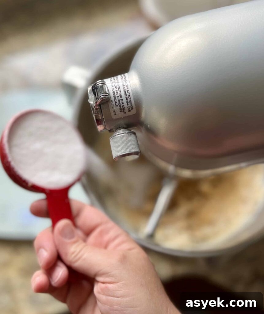Mixing cookie dough
