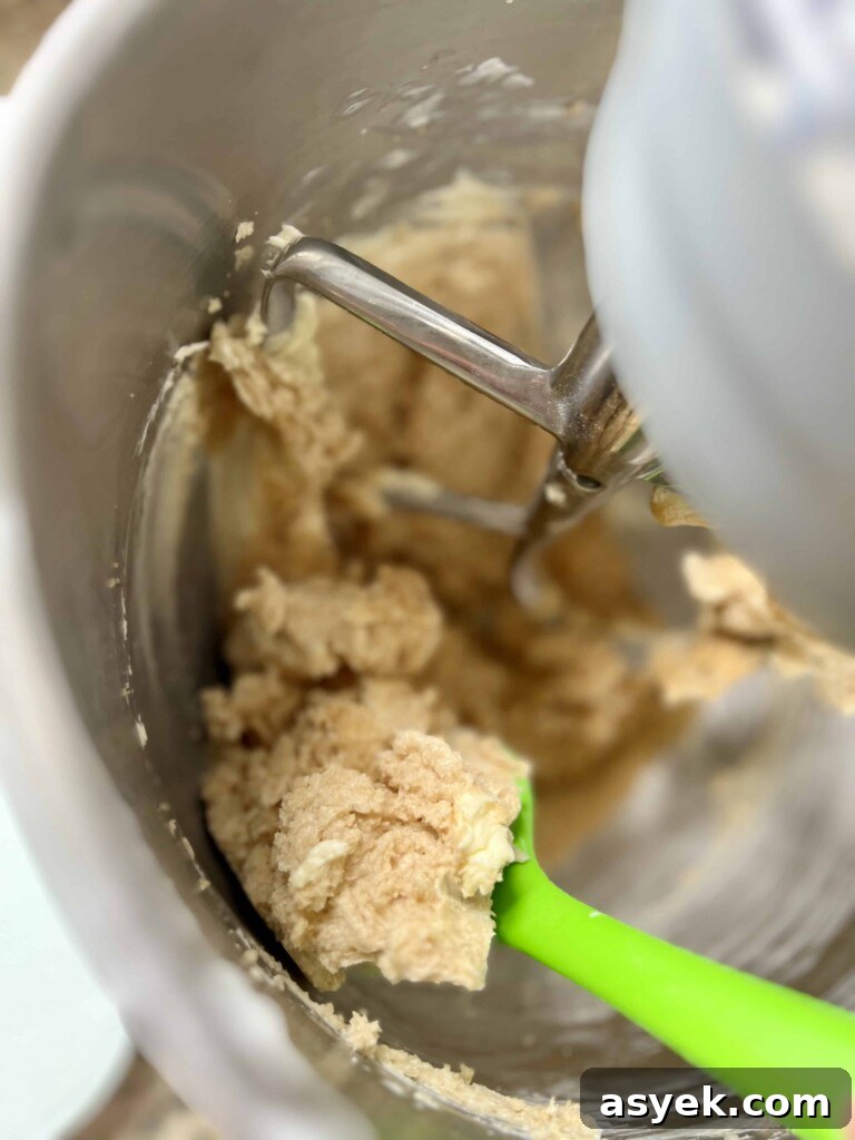 Mixing cookie dough