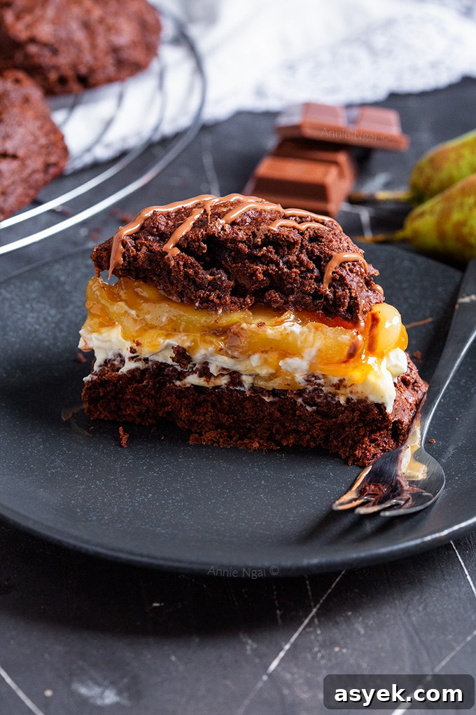 Cooked pears, whipped cream, melted chocolate and soft shortcakes marry together to make these incredible Chocolate and Pear Shortcakes; a twist on the traditional shortcake and just as delicious!