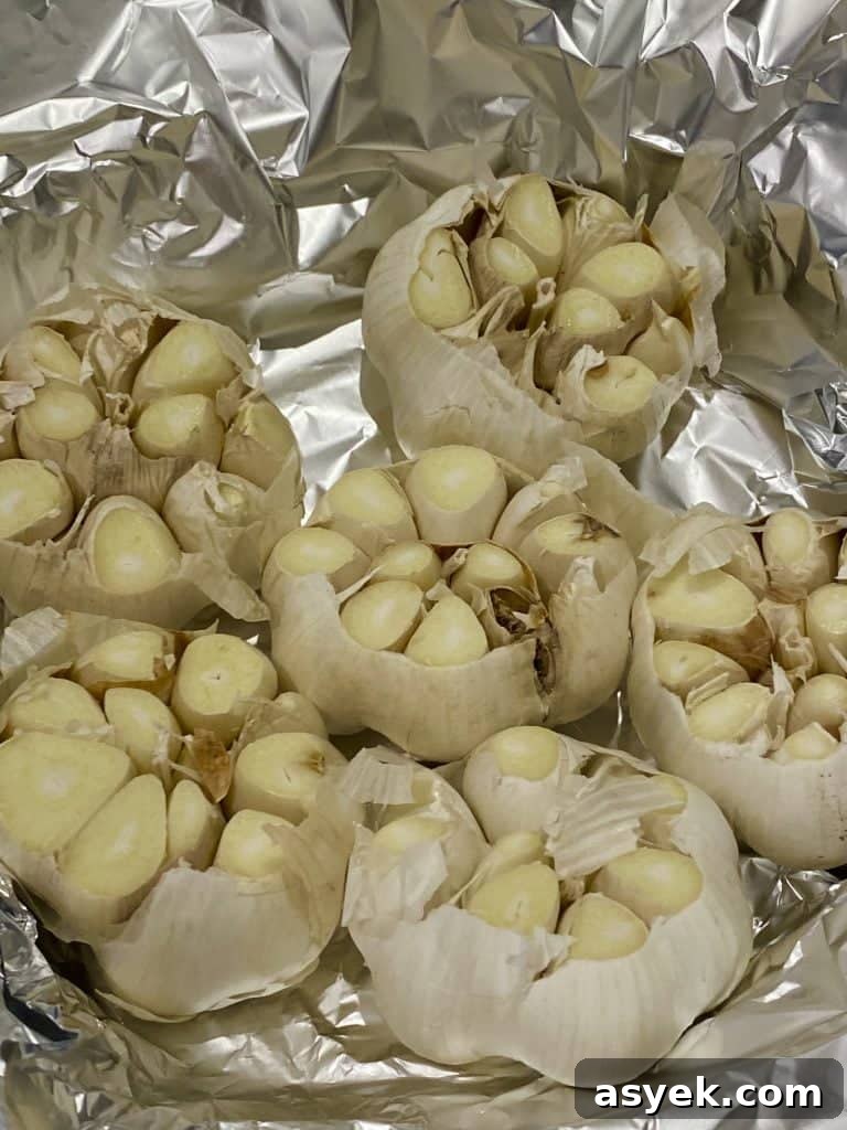 Roasted Garlic Raw Garlic Bulbs in Foil Ready To Roast