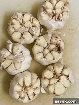 Roasted Garlic Head with Tops Sliced Off