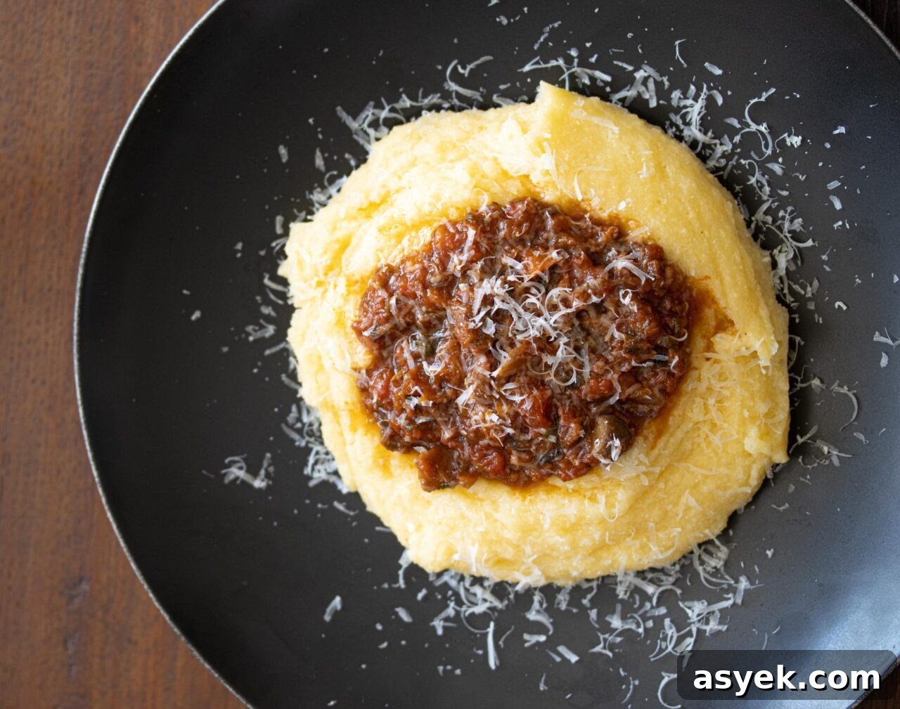 Mushrooms, Sausage Ragu With Polenta