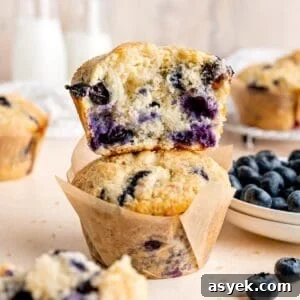 Blueberry sourdough discard muffins