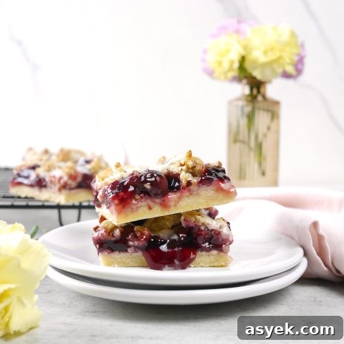 Cherry Pie Bars with Shortbread Crust
