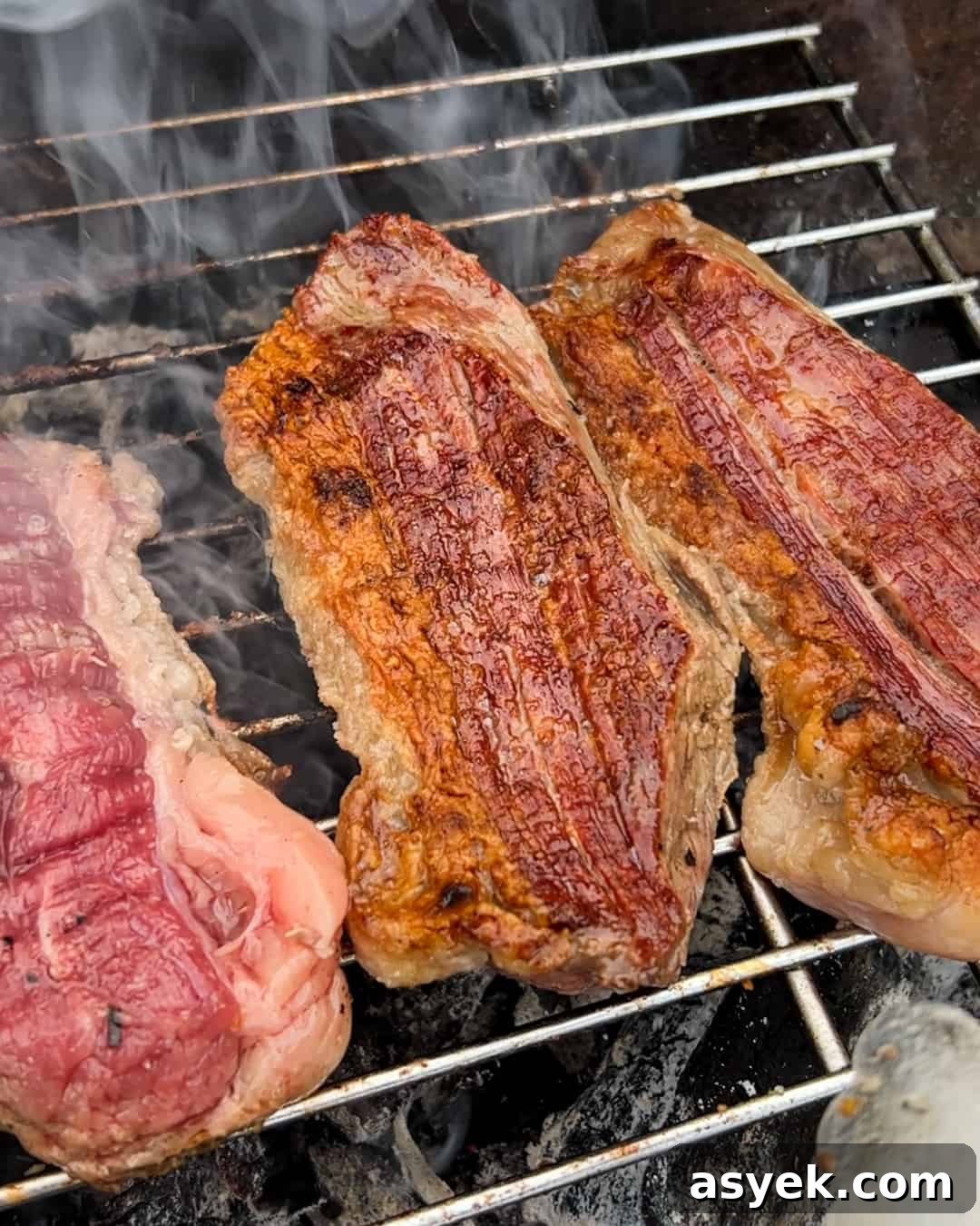 Grilled Picanha with Charred Sweet Potatoes and Chimichurri 3 Grilled Picanha Steak over wood fire primal gourmet