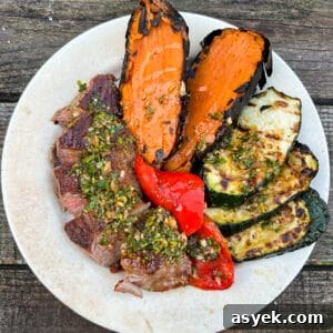 Grilled Picanha with Charred Sweet Potatoes and Chimichurri 6 Grilled Picanha Sweet Potatoes and Homemade Chimichurri Sauce Paleo Primal Gourmet Whole30 Recipes