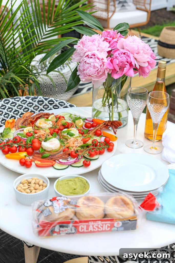 English Muffin Salmon Slider Platter for Brunch and Parties 3 English Muffin Salmon Sliders Board