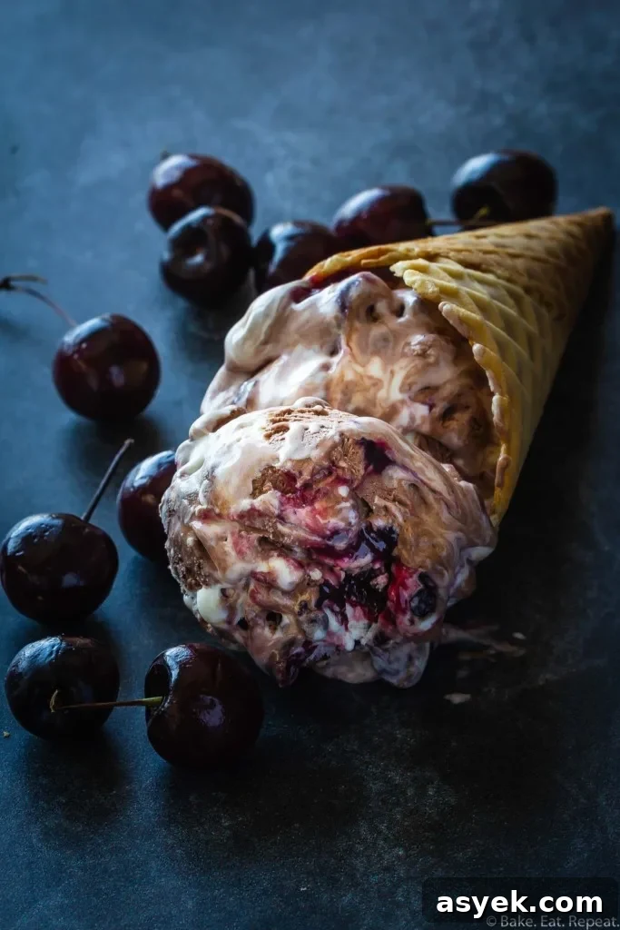 no churn cherry ice cream