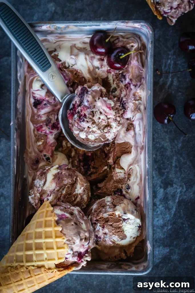 no churn black forest ice cream