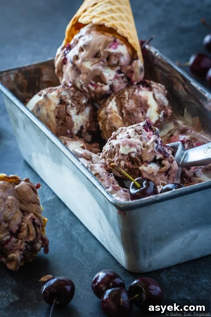 no churn black forest ice cream