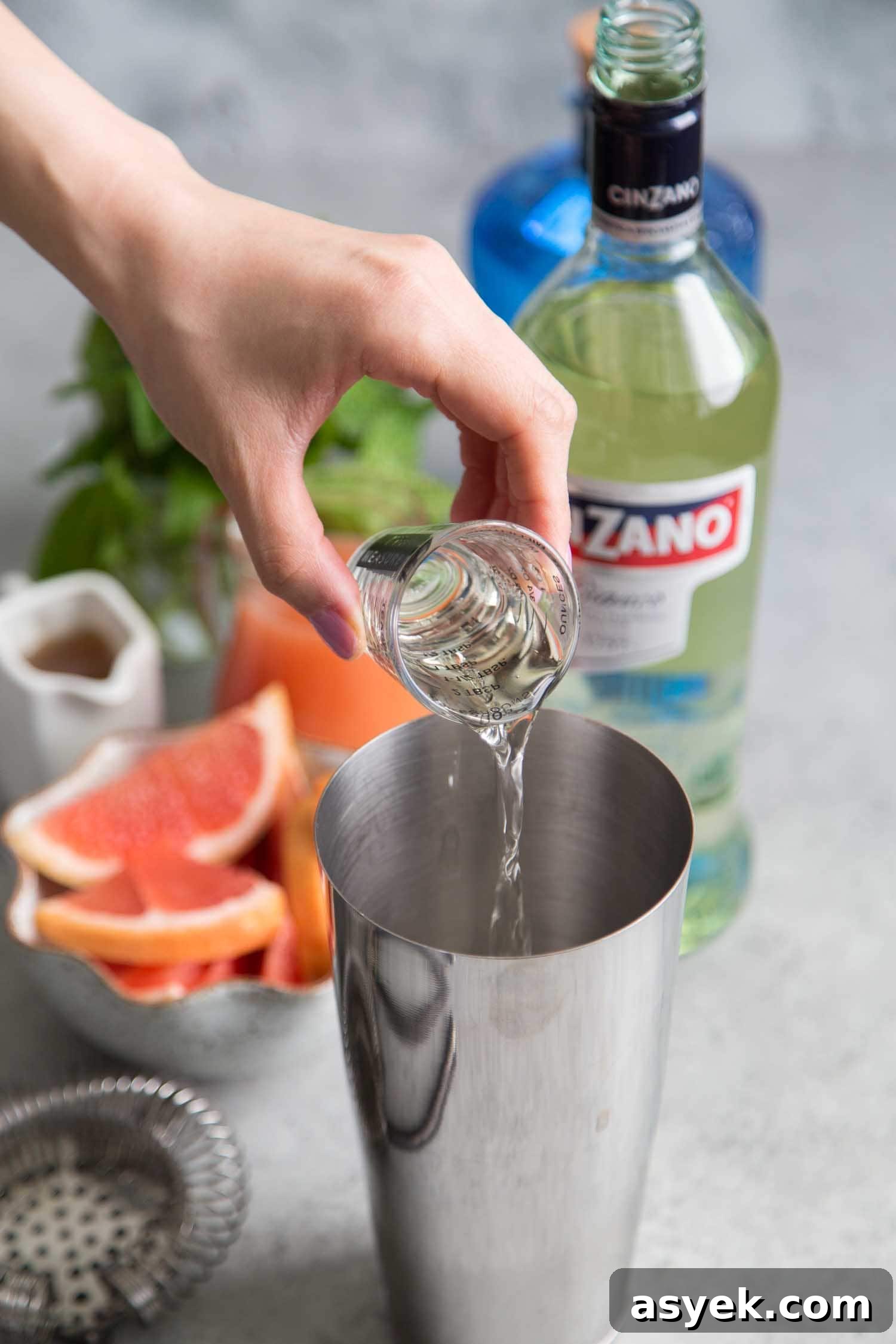 Grapefruit Cinzano step 1