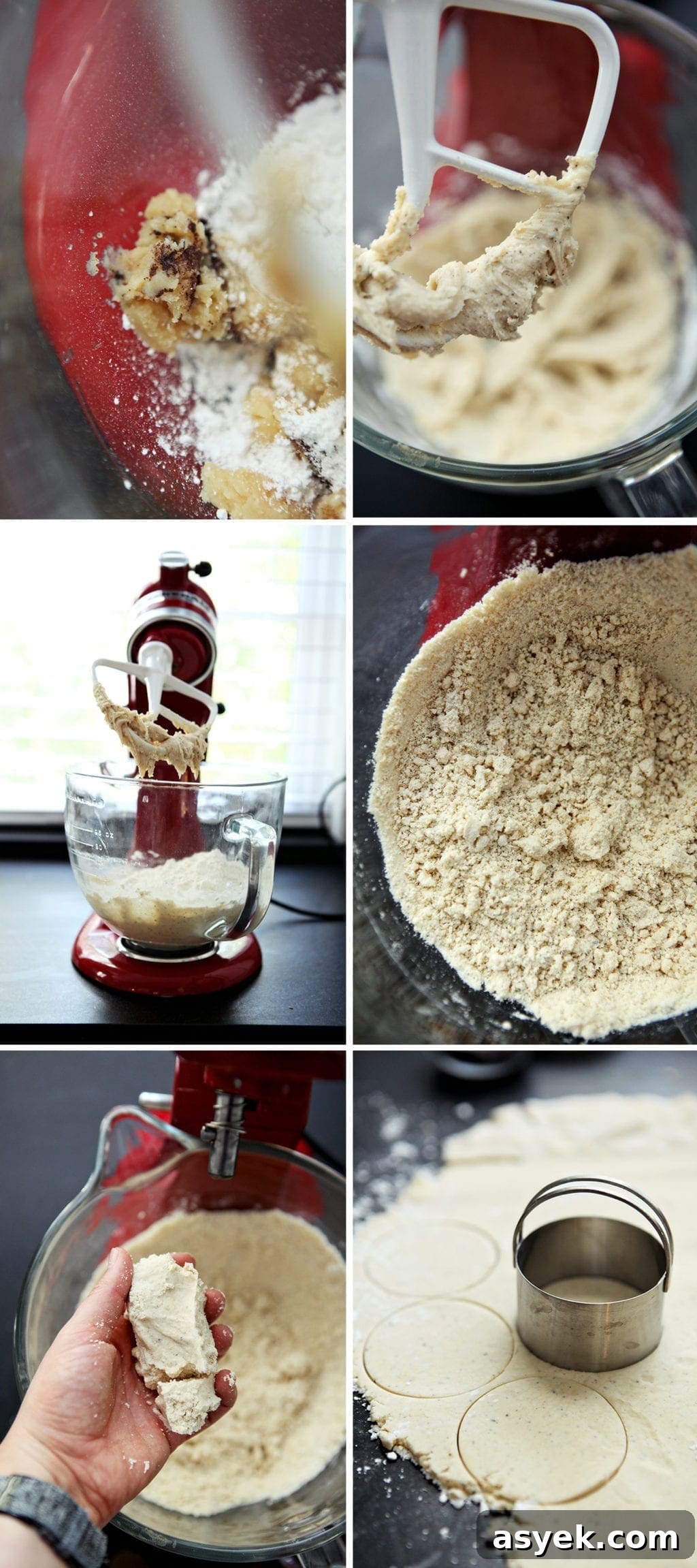 Irresistible Brown Butter Shortbread Cookies Recipe 6 Collage of how to make the dough for Shortbread Brown Butter Cookies