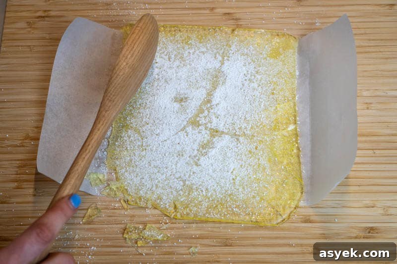Breaking the slab of hard candy