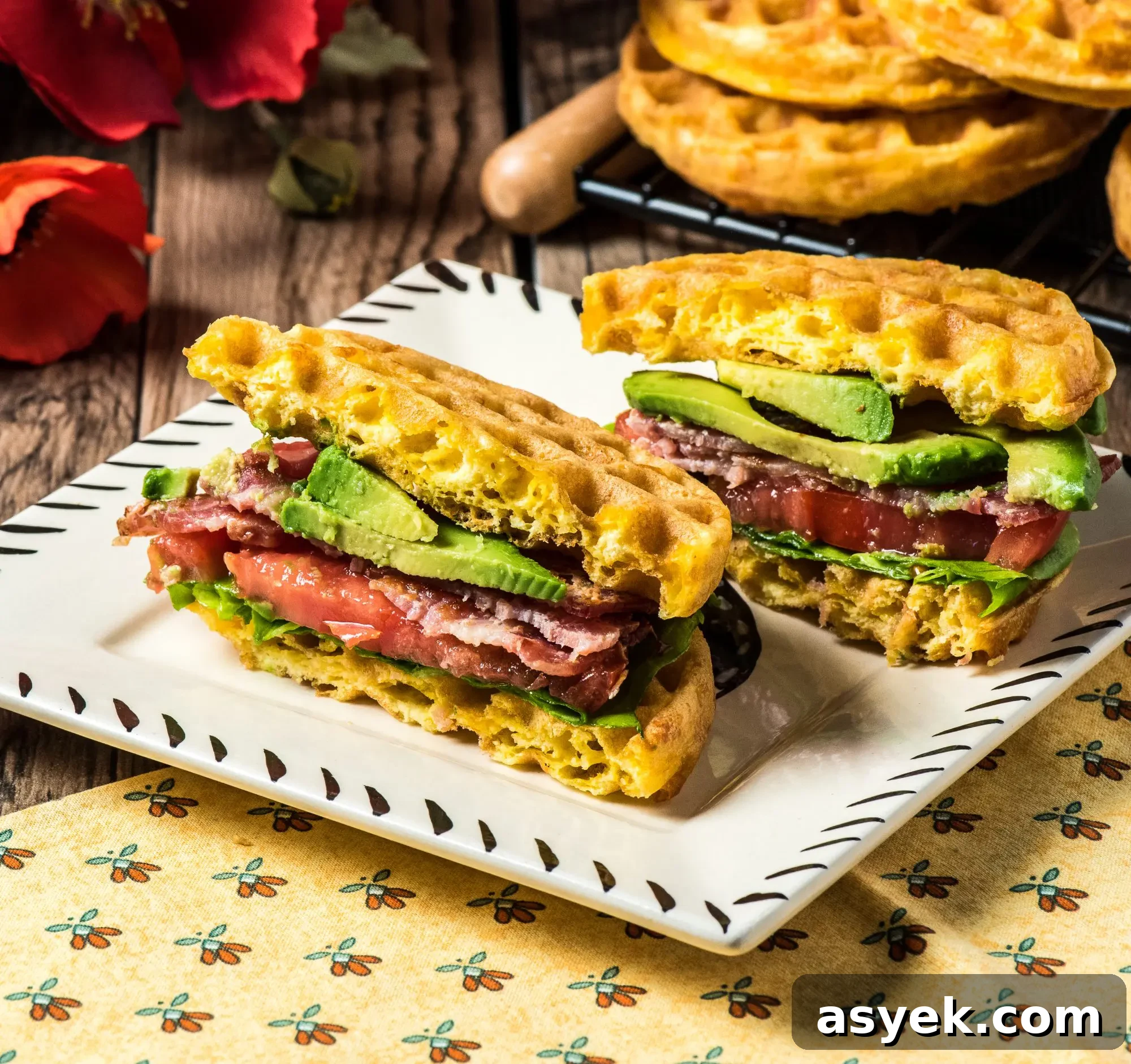 BLT Chaffle with Avocado