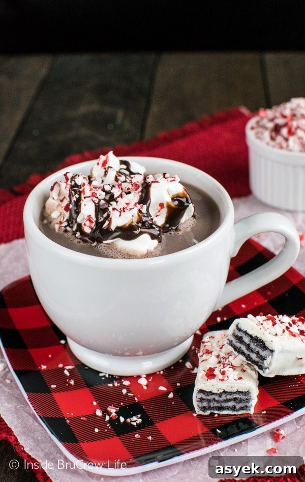 Adding coffee to this homemade peppermint hot chocolate is delicious and easy on your wallet.