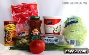 Quick Cheesy Taco Dip Recipe for Game Night 3 Taco Dip Ingredients