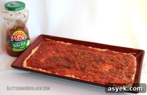 Quick Cheesy Taco Dip Recipe for Game Night 6 Add Salsa Layer