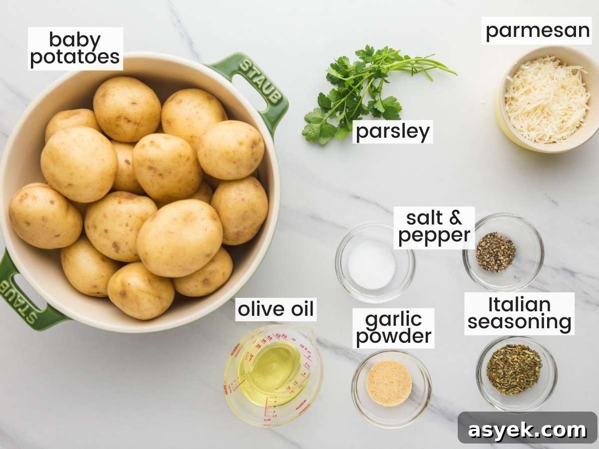 Crispy Air Fryer Roasted Potatoes 4 Ingredients needed to make air fryer roasted potatoes