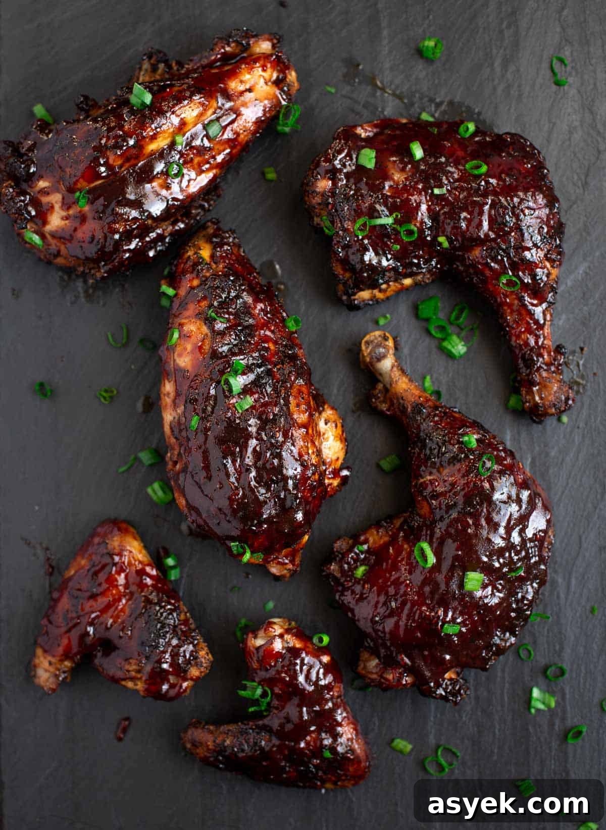 Grilled and Glazed Chicken on a platter