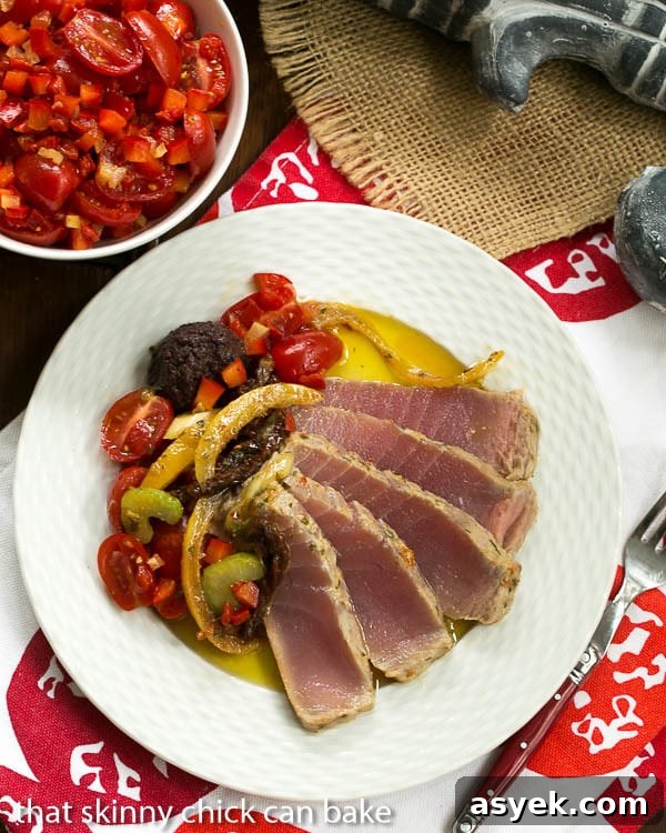 Tuna Confit with Black Olive Tapenade and Fresh Tomato Salsa 3 Tuna Confit with Black Olive Tapenade